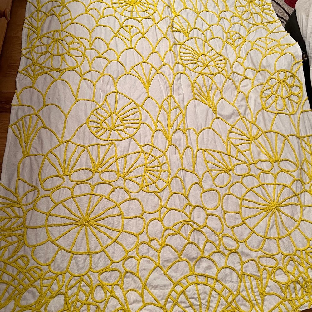 Anthrologie Curtains Yellow and White